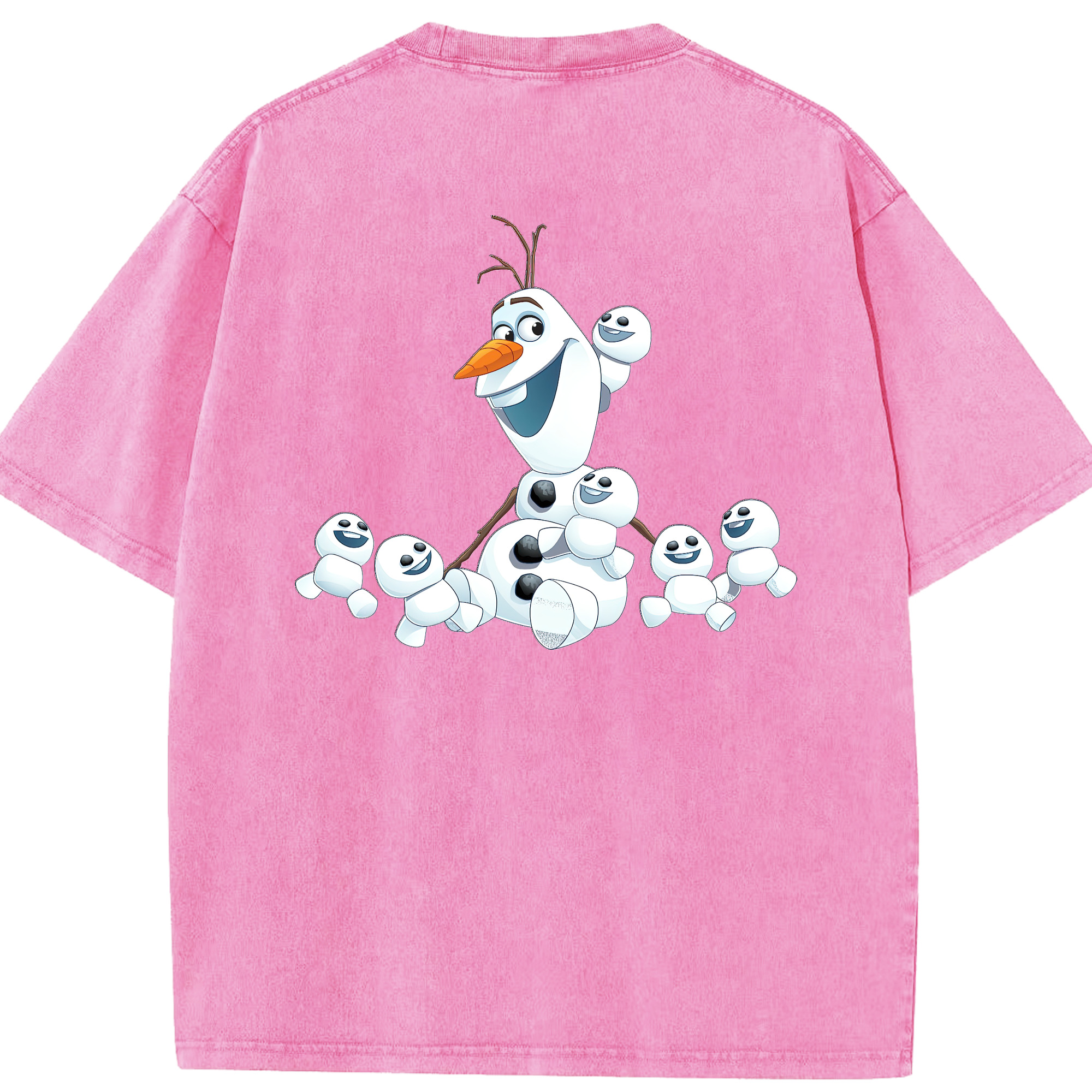 （画像用） アナと雪の女王 アンナ エルサ Frozen Anna Elsa 綿100% ヴィンテージ風 半袖Tシャツ（背面プリント）